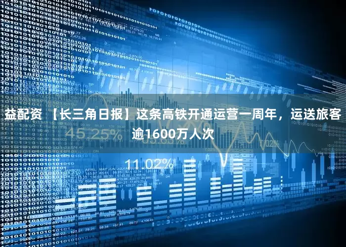 益配资 【长三角日报】这条高铁开通运营一周年，运送旅客逾1600万人次
