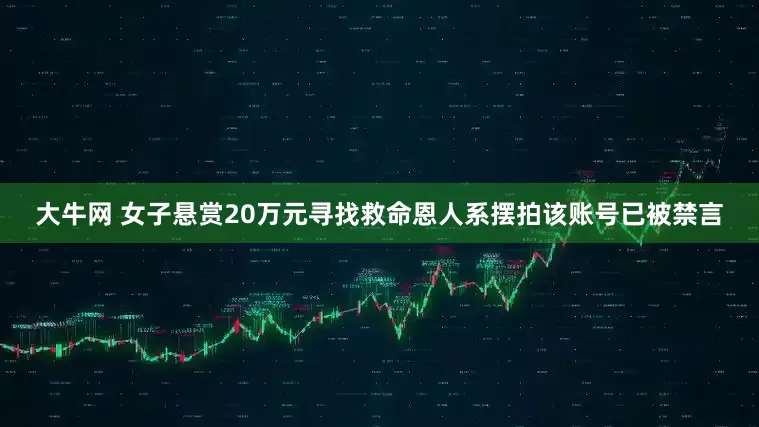大牛网 女子悬赏20万元寻找救命恩人系摆拍该账号已被禁言